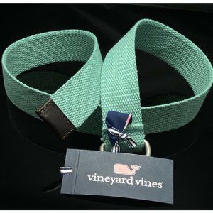 Vineyard Vines Men's Leather Cotton Fabric Green L
